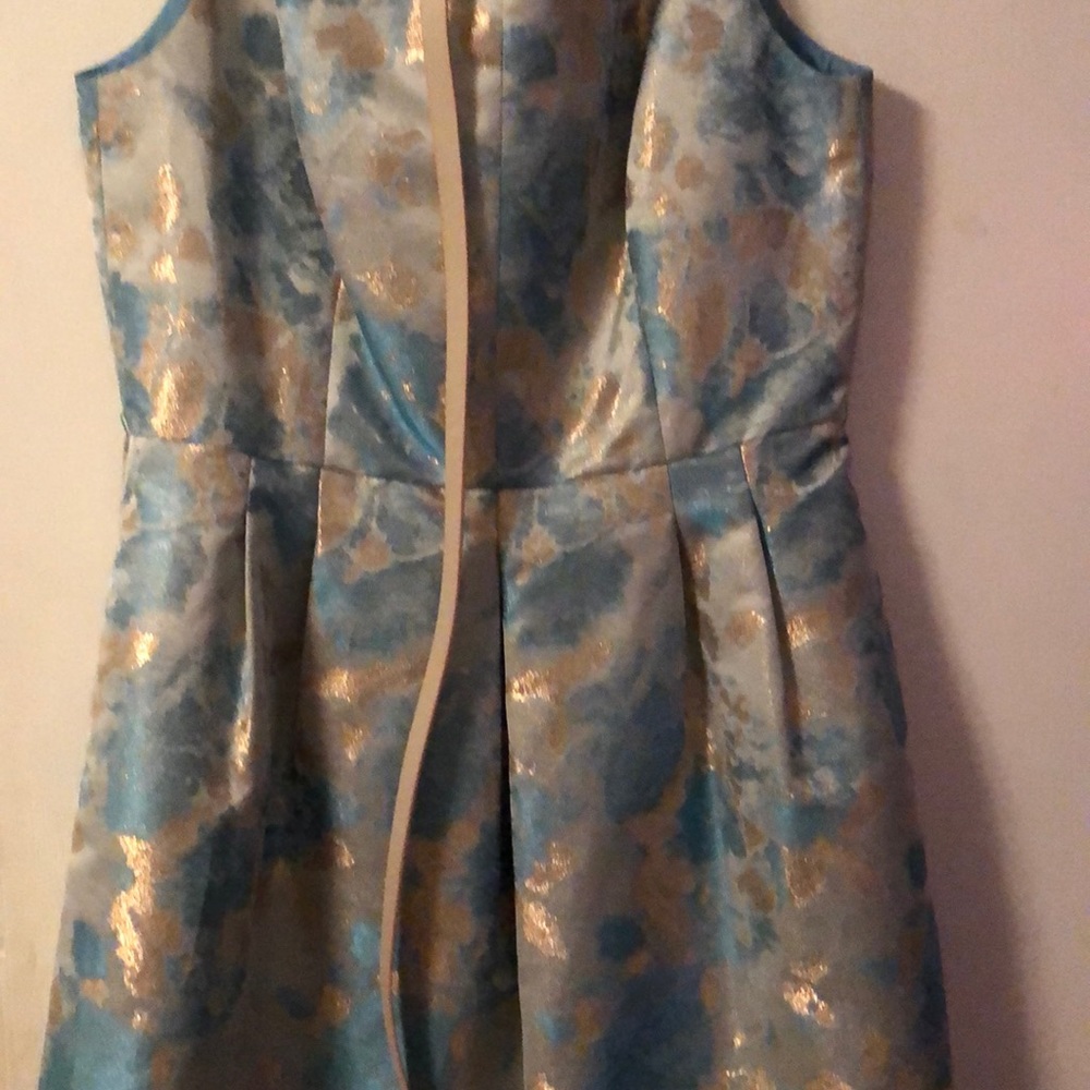 Turquoise &gold dress